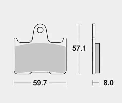 Rear Brake Pads Sintered - 07KA21SP - Brembo