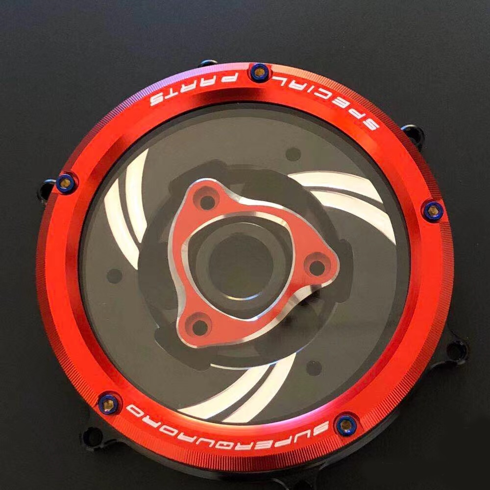 Racing Clear Clutch Cover & Spring Retainer For Ducati Panigale V4 V4S SPECIALE (3 Months of Warranty)