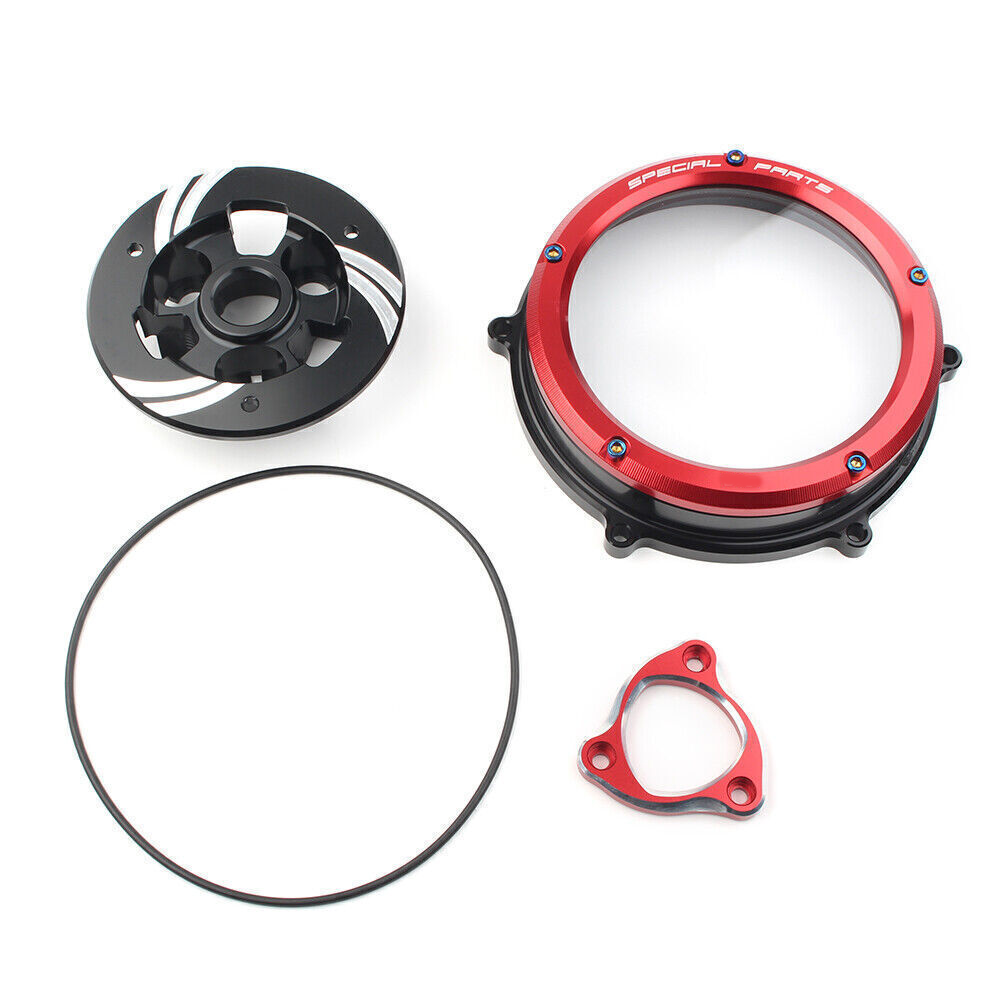 Racing Clear Clutch Cover & Spring Retainer For Ducati Panigale V4 V4S SPECIALE (3 Months of Warranty)