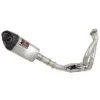 NINJA ER-6N ER-6F ER650 05-11 High Level De Cat Exhaust System 300mm Black Steel Carbon Tip Silencer