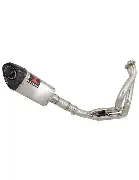 NINJA ER-6N ER-6F ER650 05-11 High Level De Cat Exhaust System 300mm Round Black Stainless Silencer