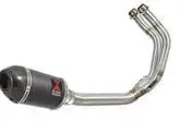 NINJA ER-6N ER-6F ER650 05-11 High Level De Cat Exhaust System 400mm Round Black Stainless Silencer