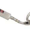 NINJA ER-6N ER-6F ER650 05-11 Low Level DeCat Exhaust System 300m Tri Oval Steel Carbon Tip Silencer