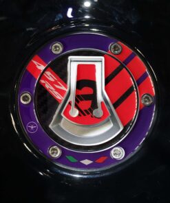 LabelBike 3D Sticker Tank Cap Protection Motorcycle Compatible with Aprilia RS 457 2025 - Purple - SBK Motoparts