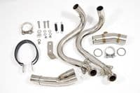 NINJA ER650 05-11 Low Level DeCat Exhaust System 300mm Oval Black Stainless Silencer