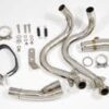 NINJA ER650 05-11 Low Level DeCat Exhaust System 300m Tri Oval Steel Carbon Tip Silencer