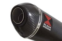 NINJA ER650 05-11 High Level De Cat Exhaust System 200mm Oval Steel Carbon Tip Silencer