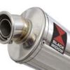 NINJA ER650 05-11 Low Level DeCat Exhaust System 230mm Oval Stainless Silencer
