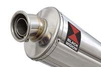 NINJA ER650 05-11 Low Level DeCat Exhaust System 230mm Oval Stainless Silencer