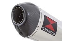 NINJA ER650 05-11 Low Level Exhaust Silencer 300mm Oval Stainless