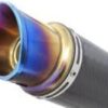 NINJA ER650 12-17 De Cat Exhaust System 200mm Round Blue Tip Black Stainless Silencer