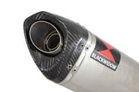 NINJA ER650 12-17 De Cat Exhaust System 350mm Tri Oval Stainless Carbon Tip Silencer