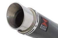 NINJA ER650 12-17 De Cat Exhaust System 350mm Round Black Stainless Silencer