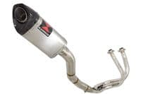 NINJA ER650 05-11 High Level De Cat Exhaust System 400mm Black Steel Carbon Tip Silencer
