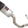 NINJA ER650 05-11 High Level De Cat Exhaust System 300mm Stainless Carbon Tip Silencer