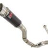 NINJA ER650 05-11 High Level De Cat Exhaust System 230mm GP Round Carbon Silencer