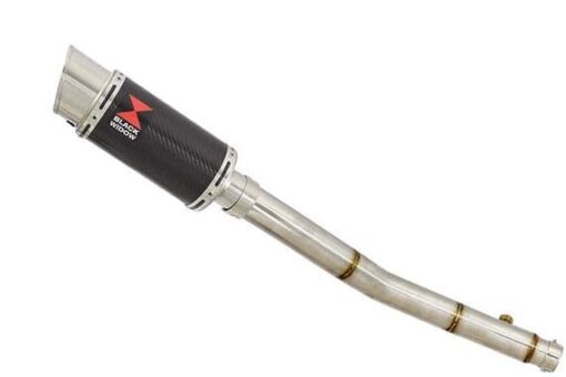NINJA ER-6N ER-6F ER650 05-11 High Level Exhaust Silencer 200mm Round Carbon - Image 2