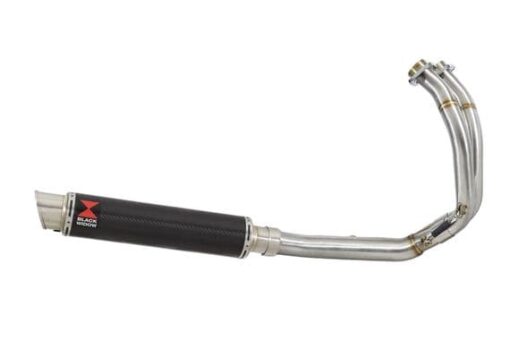 NINJA ER650 12-17 De Cat Exhaust System 350mm GP Round Carbon Silencer - Image 2