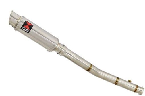 NINJA ER-6N ER-6F ER650 05-11 High Level Exhaust Silencer 230mm GP Round Stainless - Image 2