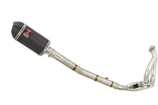 NINJA ER650 05-11 High Level De Cat Exhaust System 200mm Oval Steel Carbon Tip Silencer - Image 2