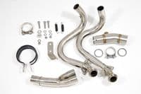 NINJA ER650 05-11 Low Level DeCat Exhaust System 300mm Tri Oval Black & Carbon Silencer