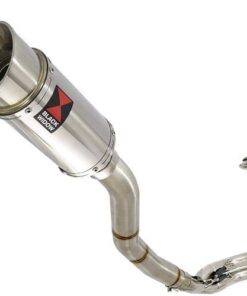 NINJA ER-6N ER-6F ER650 05-11 High Level De Cat Exhaust System 200mm Round Stainless Silencer