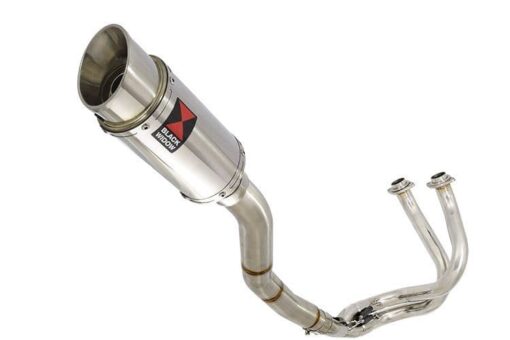NINJA ER-6N ER-6F ER650 05-11 High Level De Cat Exhaust System 200mm Round Stainless Silencer
