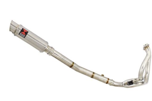 NINJA ER650 05-11 High Level De Cat Exhaust System 230mm GP Round Stainless Silencer - Image 2