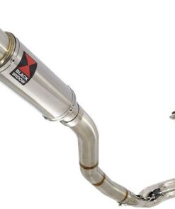 NINJA ER650 05-11 High Level De Cat Exhaust System 230mm GP Round Stainless Silencer