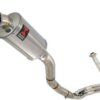 NINJA ER650 05-11 High Level De Cat Exhaust System 230mm Oval Stainless Silencer