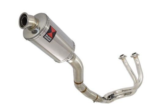 NINJA ER650 05-11 High Level De Cat Exhaust System 230mm Oval Stainless Silencer