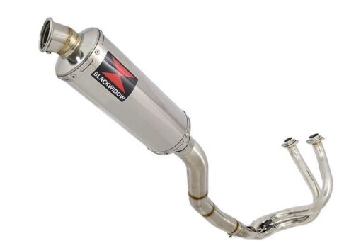NINJA ER650 05-11 High Level De Cat Exhaust System 300mm Round Stainless Silencer