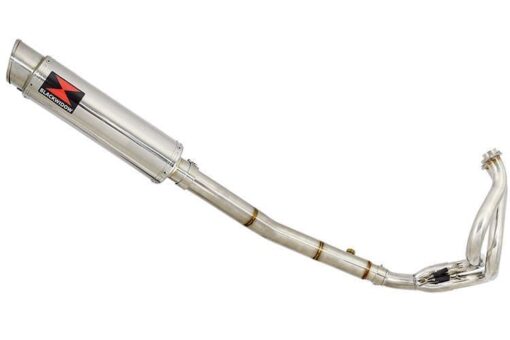 NINJA ER650 05-11 High Level De Cat Exhaust System 360mm GP Round Stainless Silencer - Image 2