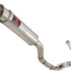 NINJA ER650 05-11 High Level De Cat Exhaust System 360mm GP Round Stainless Silencer