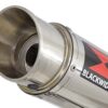 NINJA ER650 05-11 High Level De Cat Exhaust System 300mm Oval Stainless Silencer