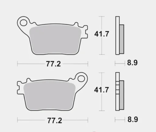 Rear Brake Pads Sintered - 07HO59SP - Brembo - Image 2