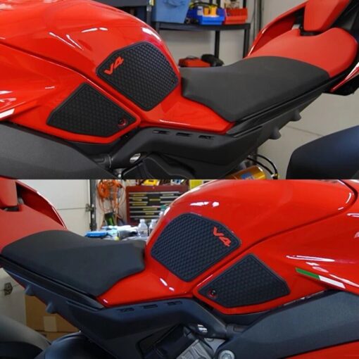 FIT FOR Ducati Panigale V4 V4S V4 SP Fuel Tank Grip Pad Knee Traction 2022-2023 - Image 2