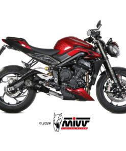 MIVV X-M5 STEEL BLACK COMPLETE EXHAUST TRIUMPH STREET TRIPLE 765 R / RS 2023-2024