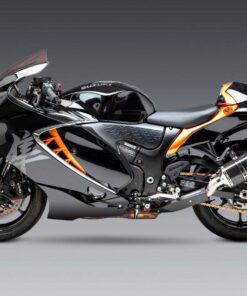 YOSHIMURA R-77 PAIR OF RACE CARBON SLIP-ON EXHAUST SUZUKI GSX 1300 R HAYABUSA 2021-2024