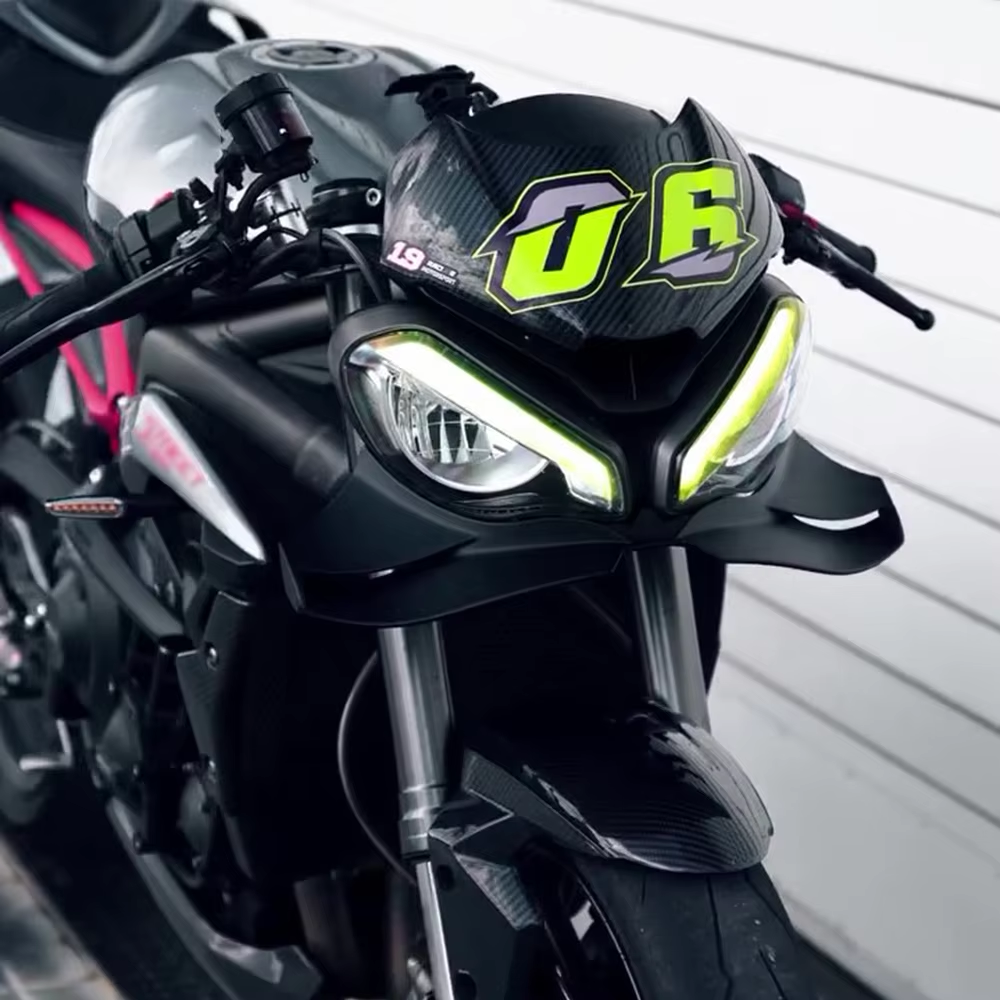 Triumph for Street Triple 765RS 2021-2025 Motorcycle Front Winglet - Image 3