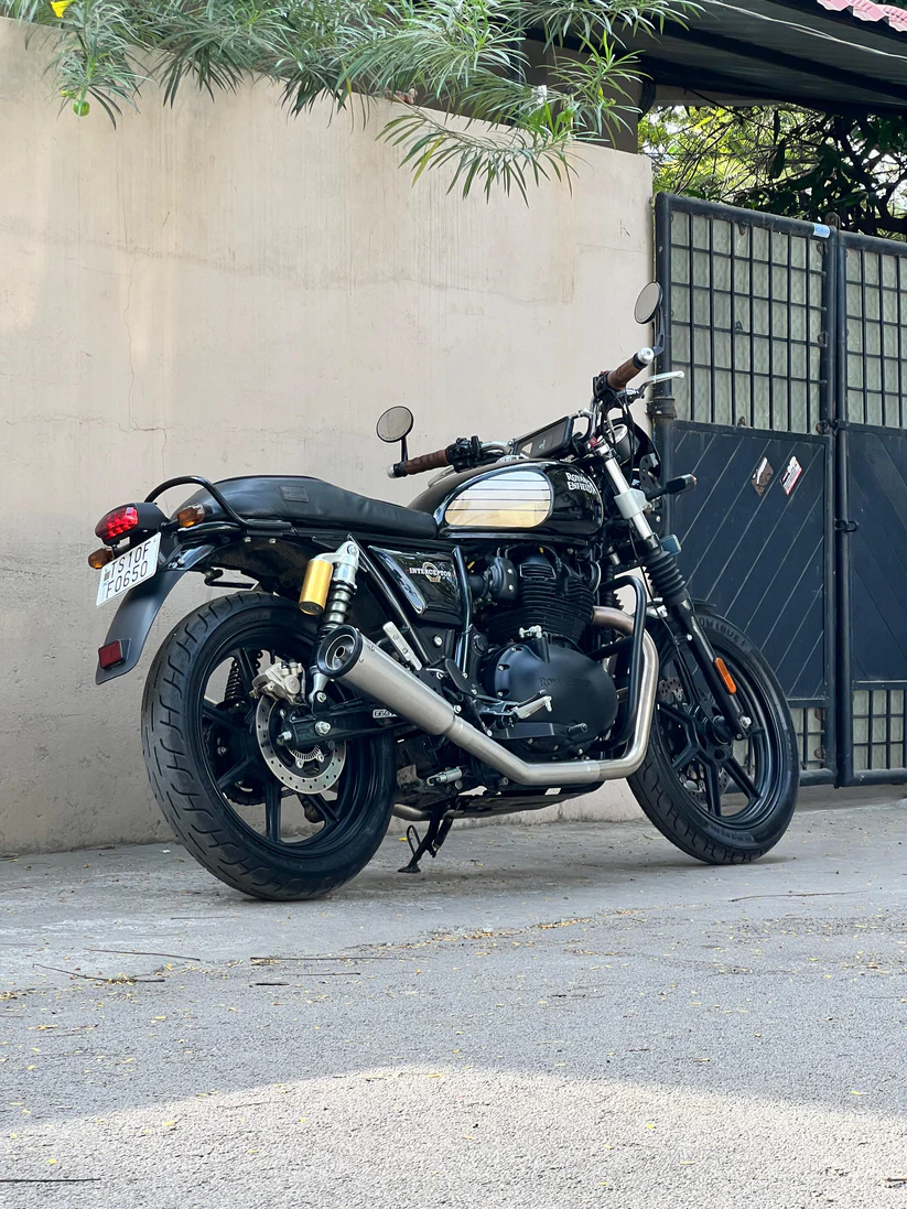 Interceptor 650 / Continental GT 650 SS Motocorp Royal Enfield- 2 x 2 Full System Exhaust with FAT CANS - Interceptor 650 / Continental GT 650 - Image 3