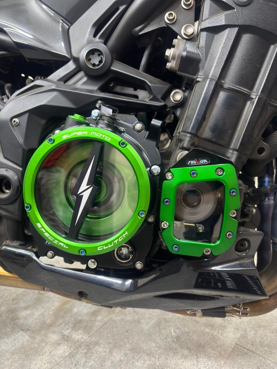 CNC Racing Clear Clutch Cover & Spring Retainer R For Kawasaki Z900