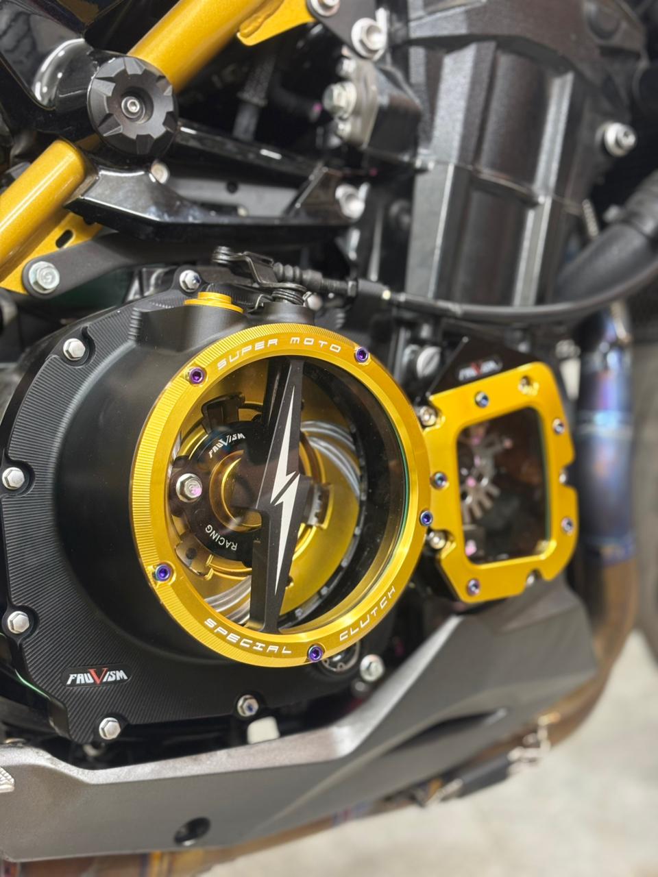 CNC Racing Clear Clutch Cover & Spring Retainer R For Kawasaki Z900 - Image 2