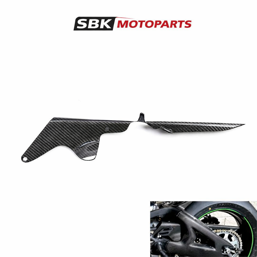 2021-2026 Kawasaki Ninja ZX10R ZX-10R Carbon Fiber Motorcycle Rear Chain Guard Cover Protector - Image 3