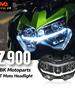 KT Full LED Headlight Assembly for Kawasaki Z900 2020-2024,Z650 ,Z400 , KLR650 RGB daytime running light