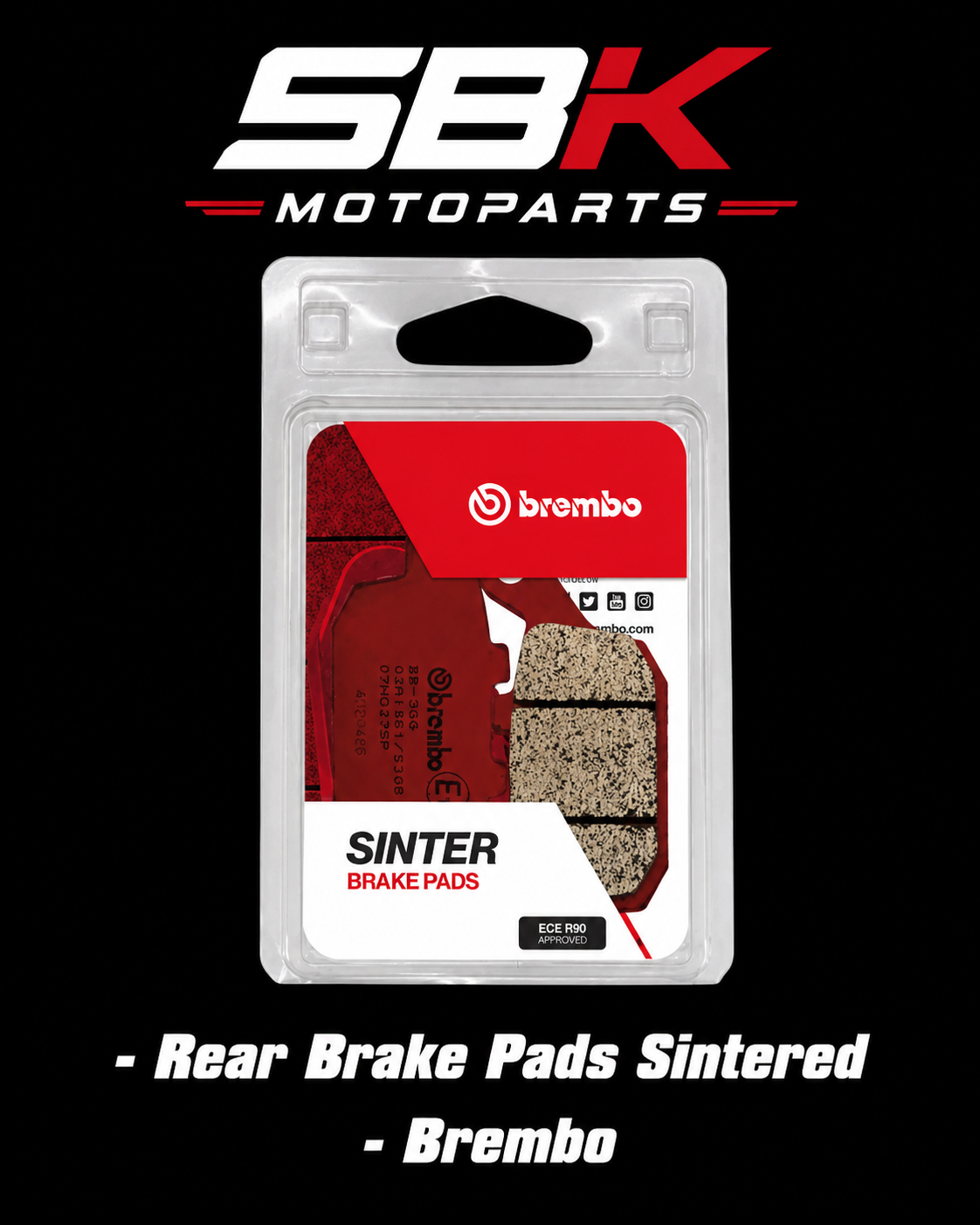 Brembo Rear Brake Pad Sinter - SKU:07HO27SP